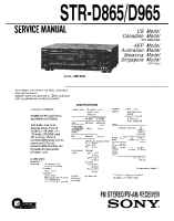 Sony STR-D865 - Service Manual 